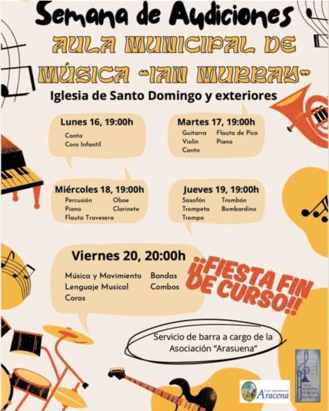AUDICIONES Y FIESTA FIN DE CURSO DEL AULA DE MÚSICA IAN MURRAY 2025
