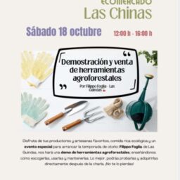 ECOMERCADO LAS CHINAS. Demostración y venta de herramientas agroforestales, por Filippo Foglia - Las Guindas